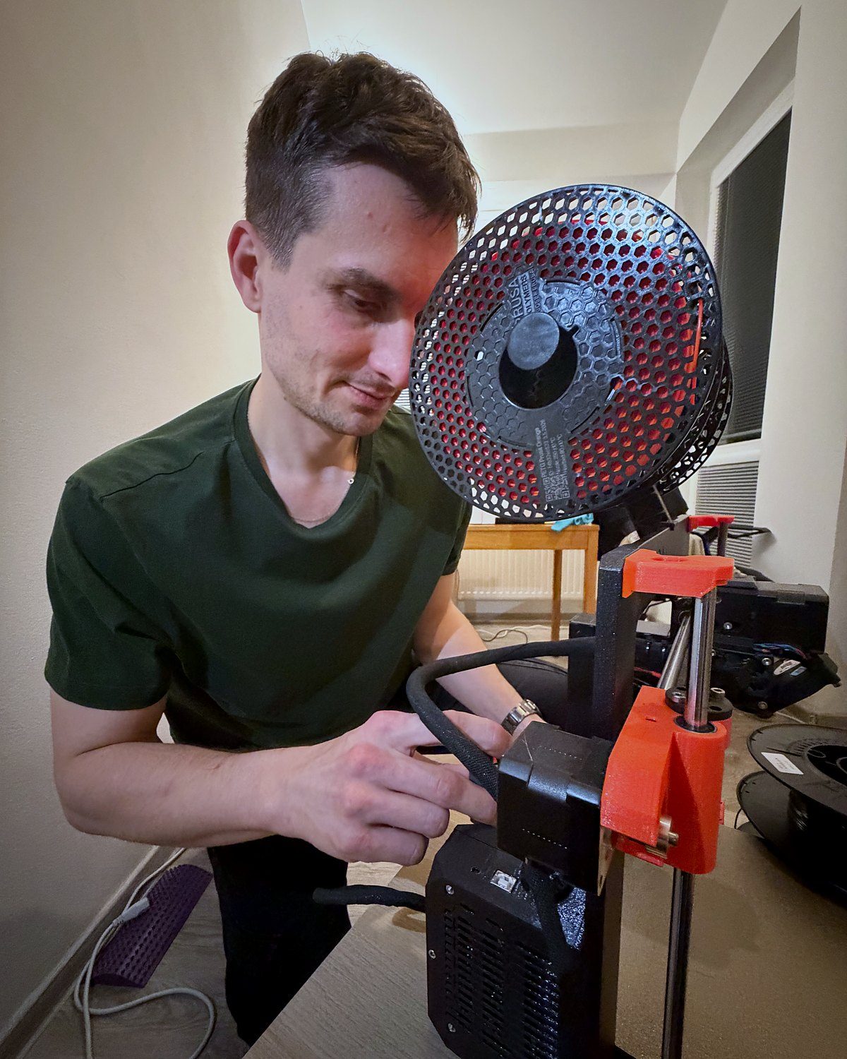 Michal ladí 3D tiskárnu